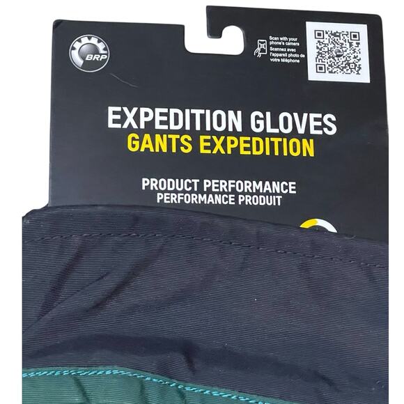 Ski-Doo NEW Expedition Unisex Size Small Gloves Army Green Riding Snowmobile - Picture 5 of 8